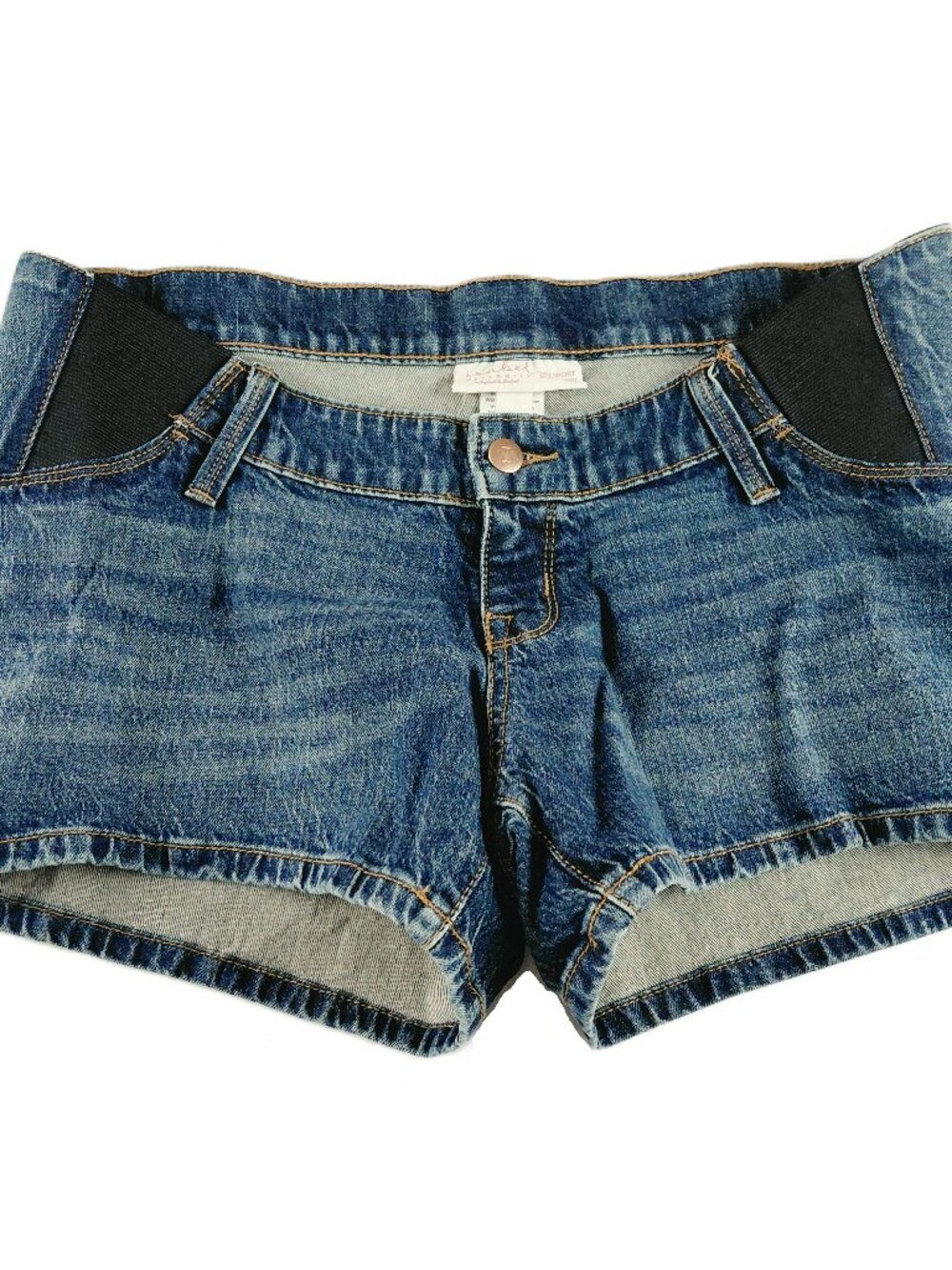 Isabel Maternity Under Belly Midi Shorts Women's Size 4 Medium Wash Expandable